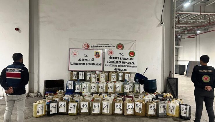 Ağrı’da Otobüs’de 1 ton 167 kilogram Sıvı Metamfetamin ele geçirildi.