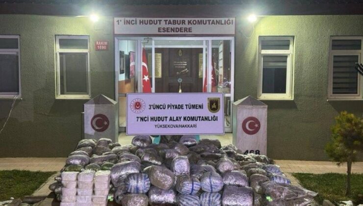 Hakkari Hudut Hattında 259 Kilo Uyuşturucu Ele Geçirildi